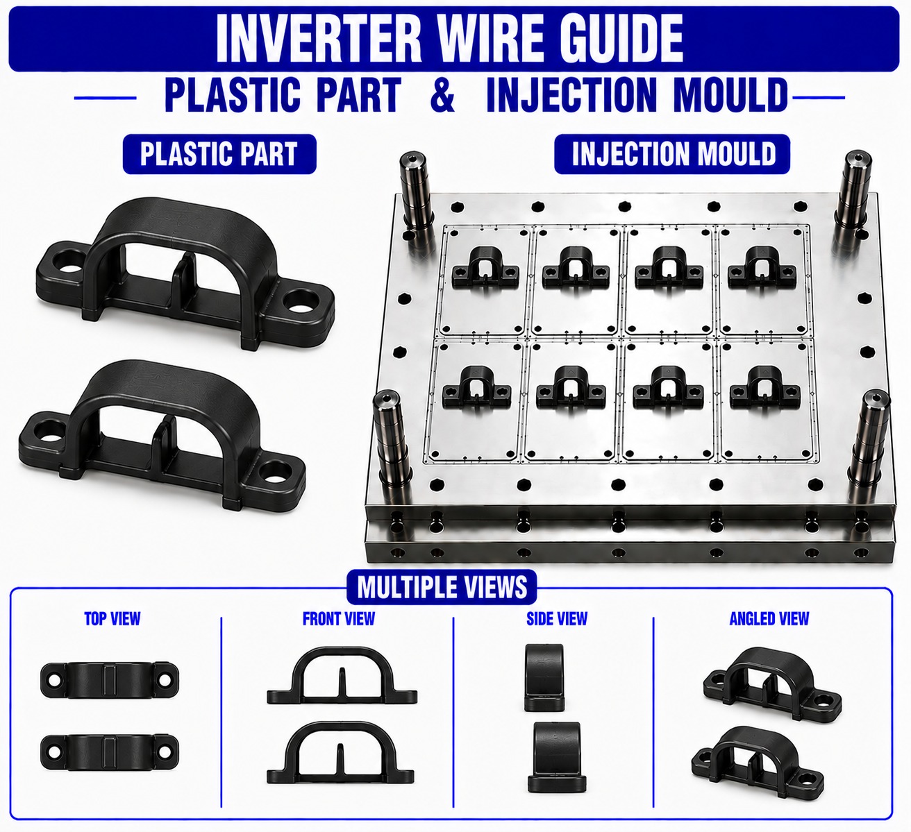 Inverter Plastic Wire Guide Mould and Moulding Service